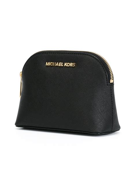 michael kors leather make up pouch